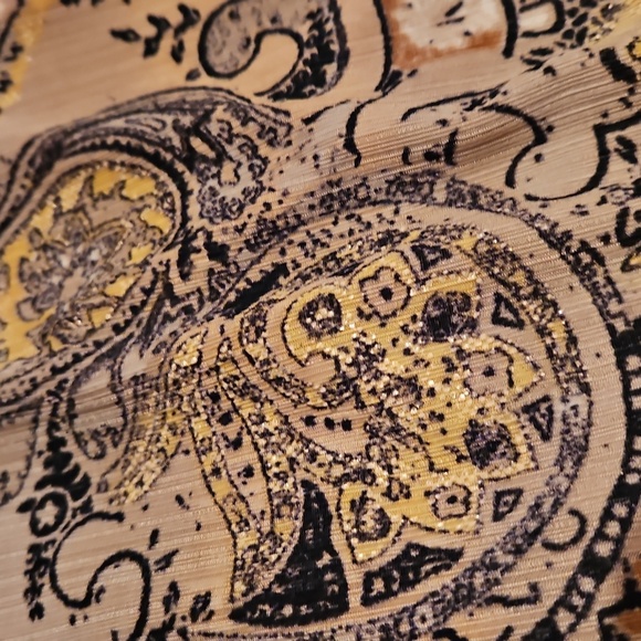 Dana Buchanan Long Sleeve Blouse, Lightweight, Olive Green And Cream, Sz L - Picture 8 of 8